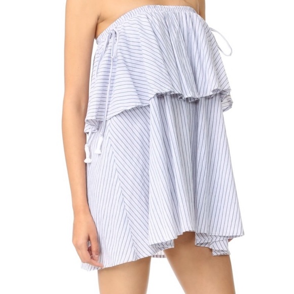 Faithfull The Brand Striped Ruffle Tier Mini Dress - Picture 5 of 6